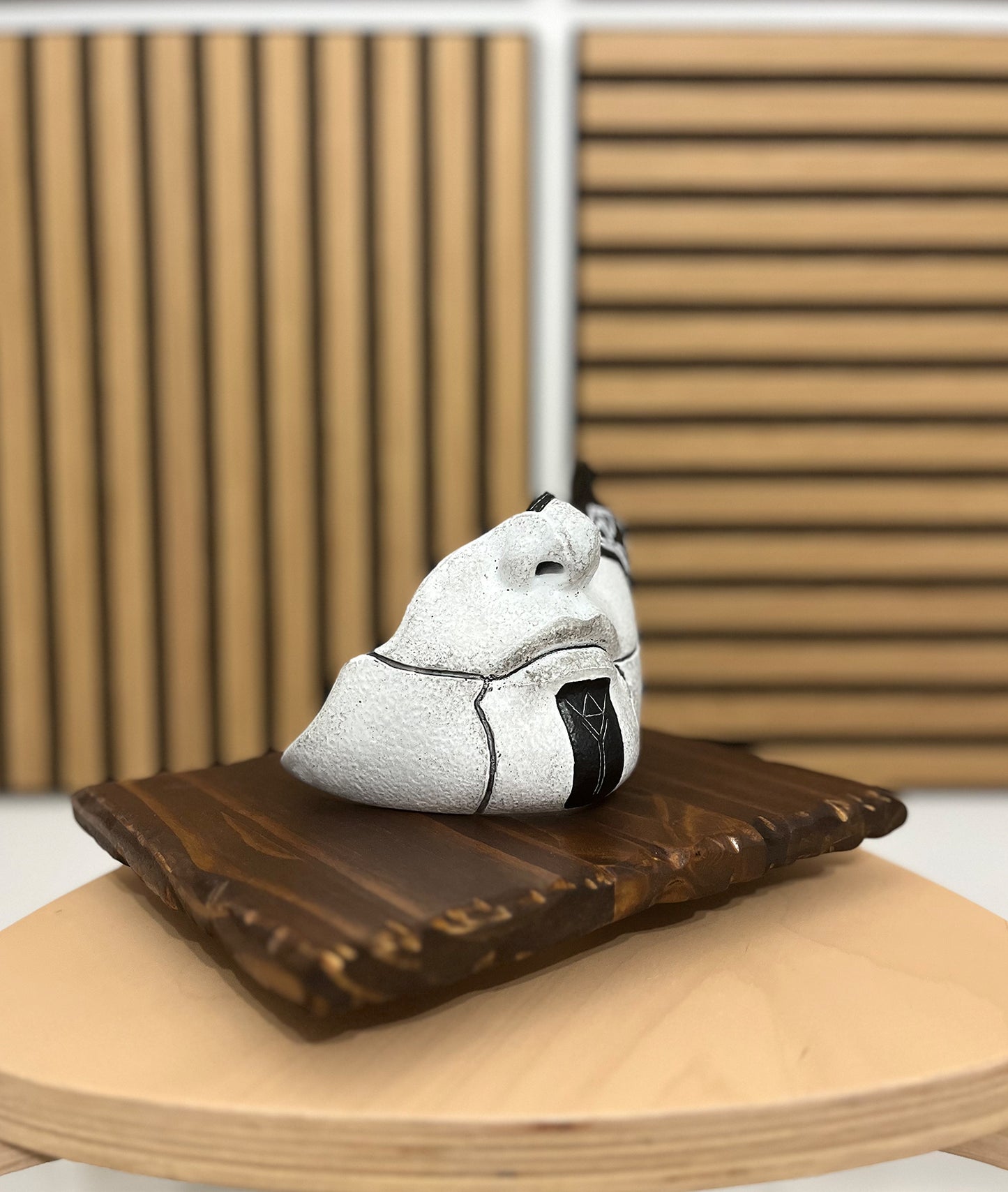 Alicia mask: Expedition 33 (wearable with wooden base) (fan-art)