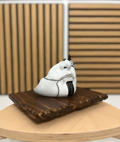 Alicia mask: Expedition 33 (wearable with wooden base) (fan-art)