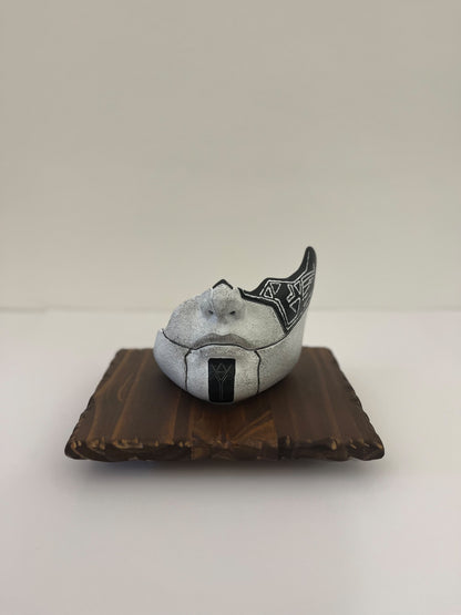 Alicia mask: Expedition 33 (wearable with wooden base) (fan-art)