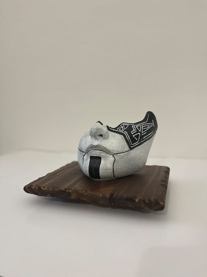 Alicia mask: Expedition 33 (wearable with wooden base) (fan-art)