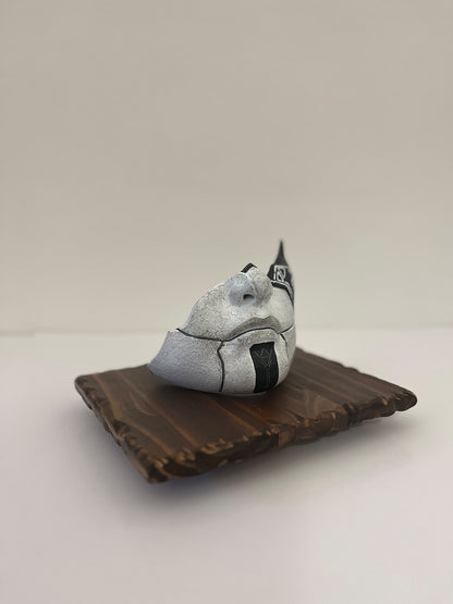 Alicia mask: Expedition 33 (wearable with wooden base) (fan-art)